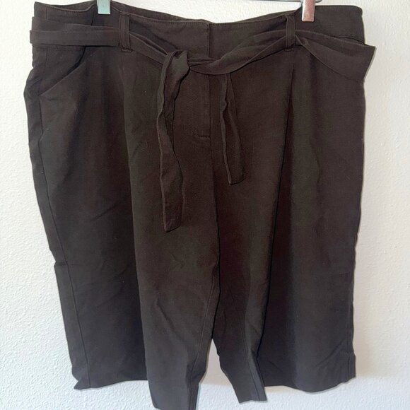 Michael Kors Dark Brown Paper Bag Shorts‎ Size 14 - Picture 1 of 6